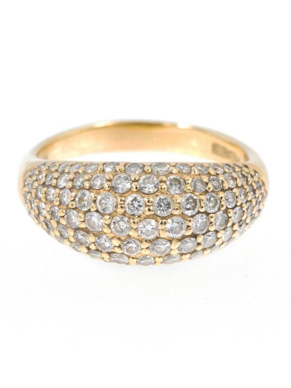 Effy Domed Cocktail Cluster Ring 14k 585 Yellow Gold Size 8.5 1.00ctw